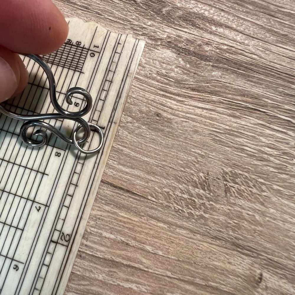 Sterling Silver Scroll Charm Holder Pendant - Picture 5 of 5